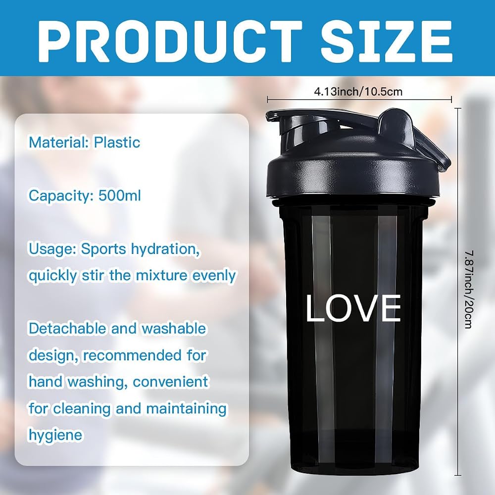 APZNBYR Custom Shaker Bottles 18 OZ Plastic
