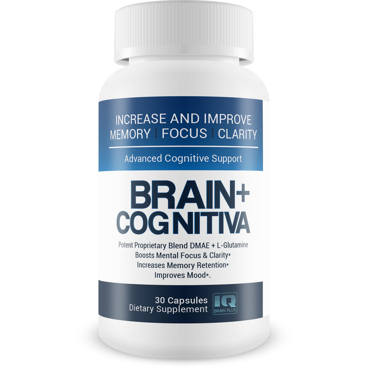 IQ Brain Plus Brain+ Cognitiva Capsules for Mental Focus - 60 Capsules