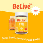 BeLive Organic Omega 3 Gummies with Omegas 6