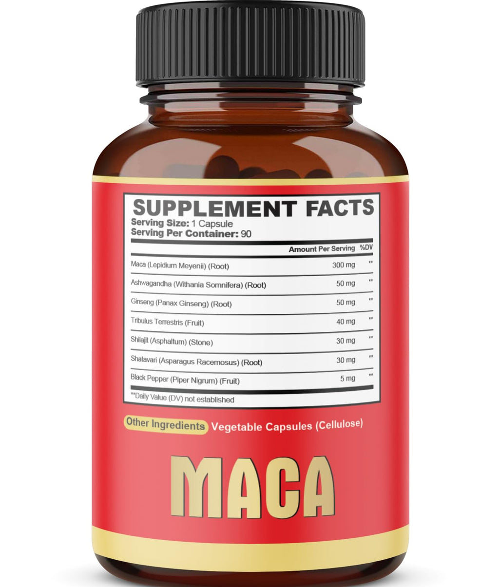 Agobi Maca Root Capsules Energy & Performance - 90 Capsules - image 7