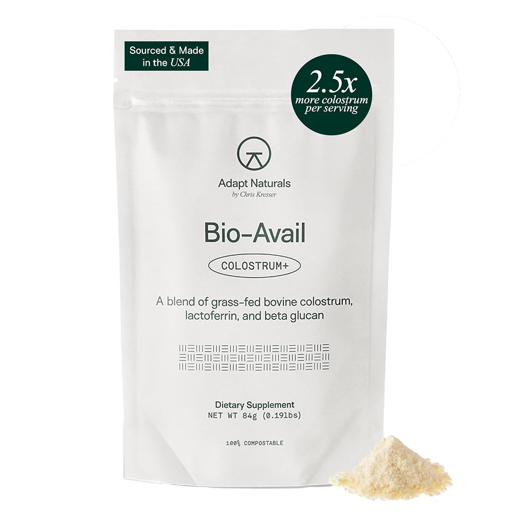 Adapt Naturals Colostrum Supplement with Lactoferrin & Beta Glucan