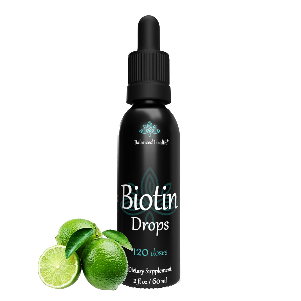 Balanced Health Biotin Drops for Hair, Skin & Nails - 120 Servings