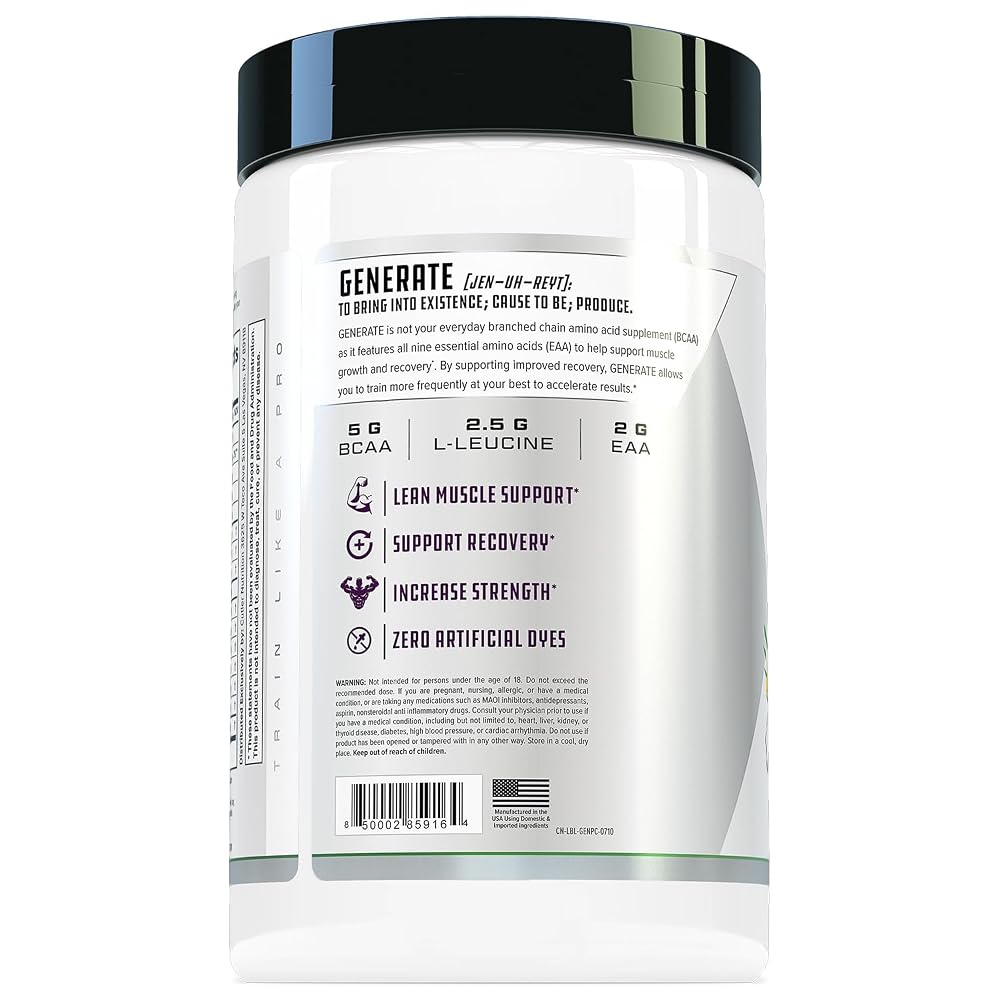 Cutler Nutrition Generate BCAA EAA Amino Acid Recovery Powder - 30 Servings - image 3