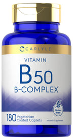 Carlyle Vitamin B50 Complex - 180 Vegetarian Caplets