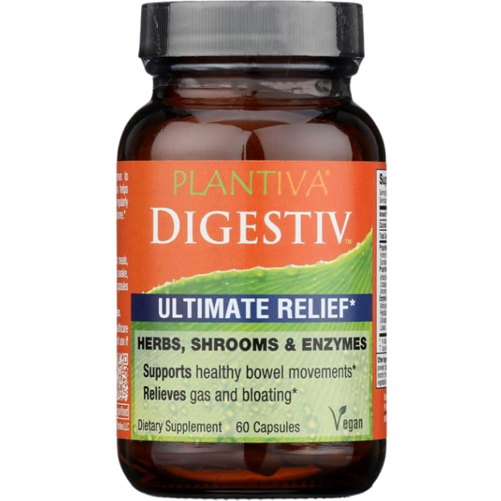 Plantiva Digestiv Multi-Enzyme Digestive Support - 60 Capsules