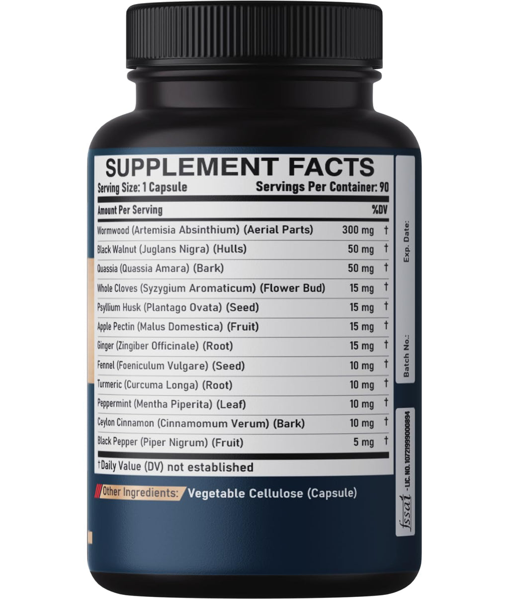 DEDICAD Wormwood Capsules - Digestive, Immune, and Mood Support