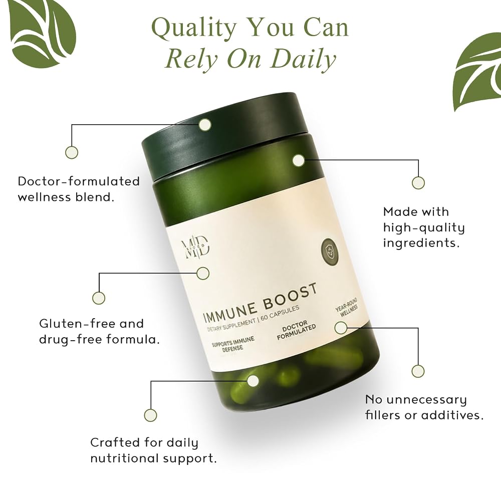 M.D. Blend Immune Boost Supplement for Adults - 60 Capsules - image 5