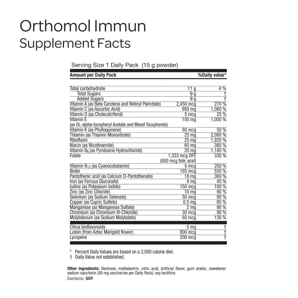 Orthomol Daily Immune Support Supplement