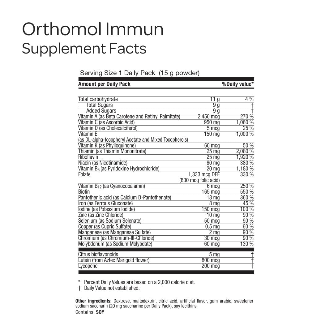 Orthomol Daily Immune Support Supplement