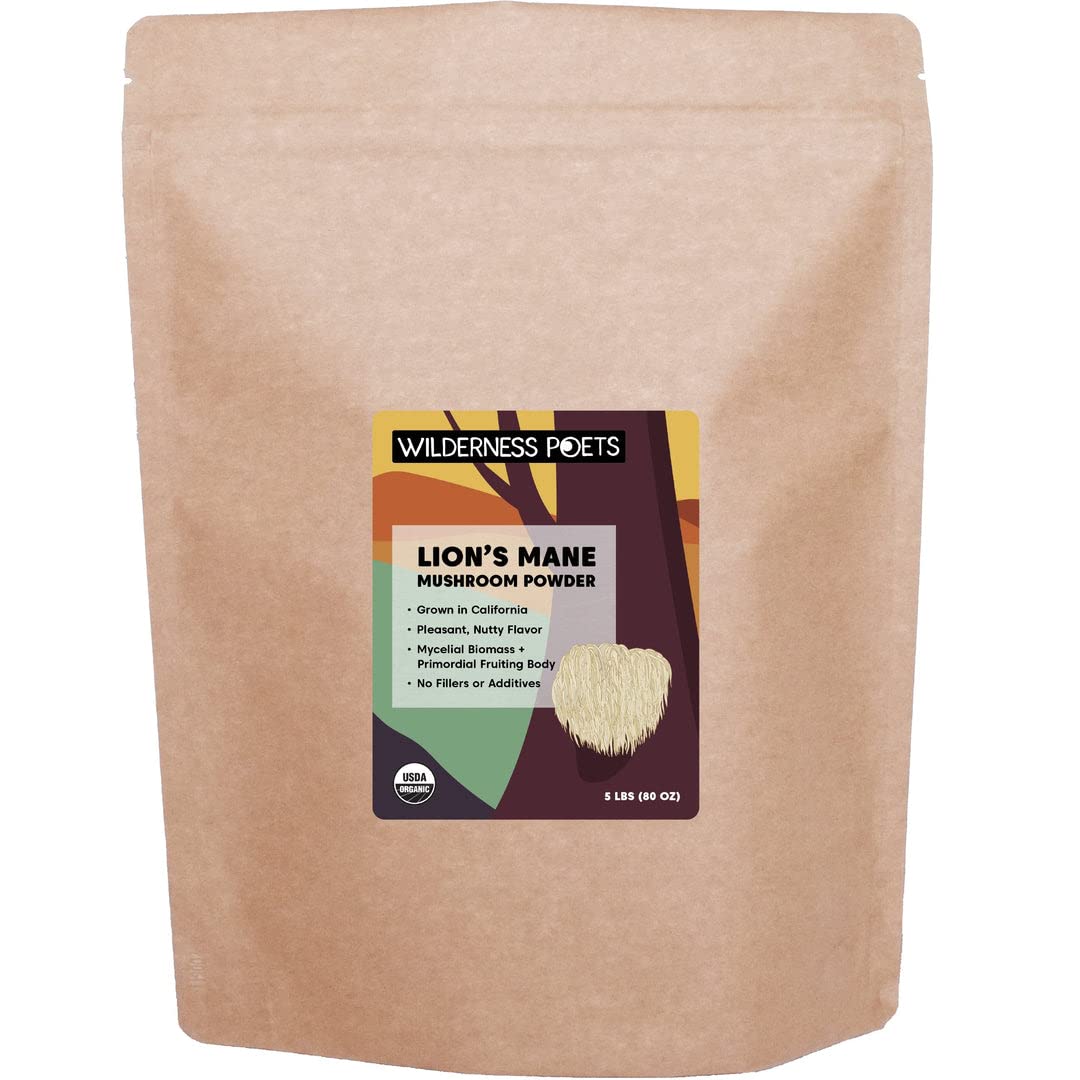 Wilderness Poets Organic Lion's Mane Mushroom Powder - California