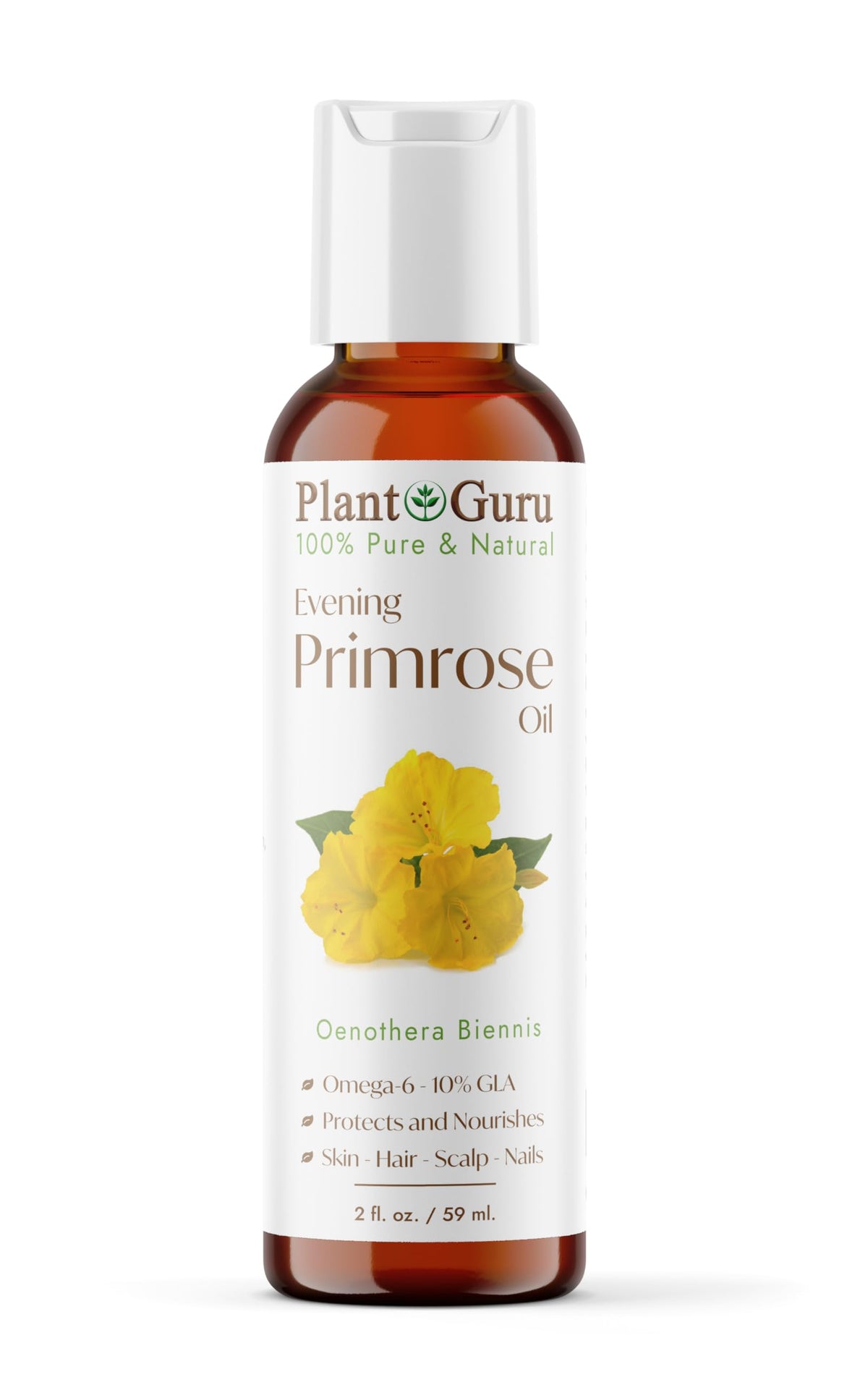 Plant Guru Evening Primrose Oil 2 fl. oz. Cold Pressed 100% Pure
