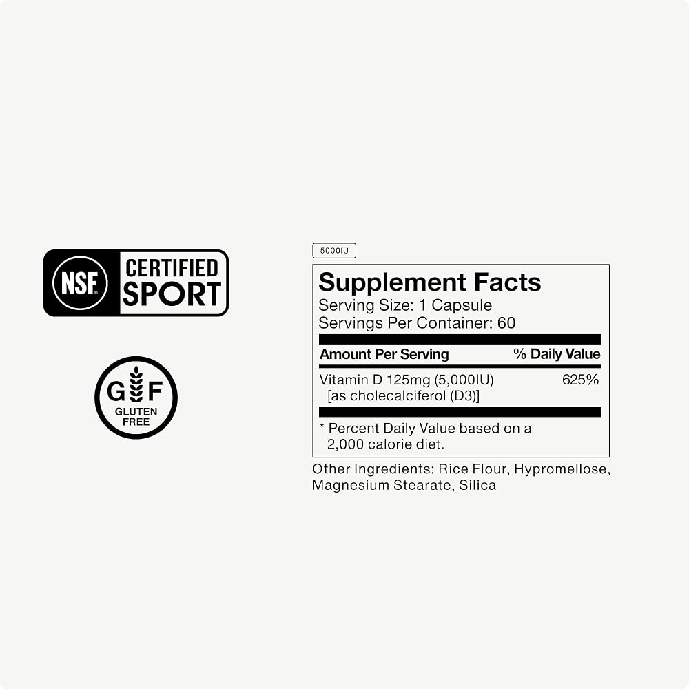 Momentous Vitamin D3 5000 IU Supplement - 60 Capsules - image 5