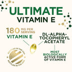 Nature's Nutrition Vitamin E 180mg Per Serving - E Vitamins DL-Alpha
