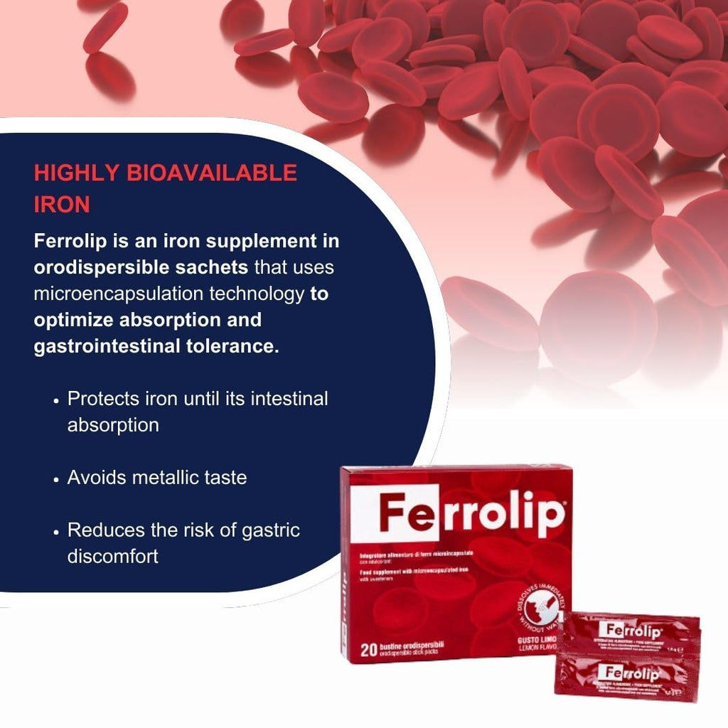 Ferrolip Iron Supplement Lemon Flavored Sachets - 20 Sachets - image 7