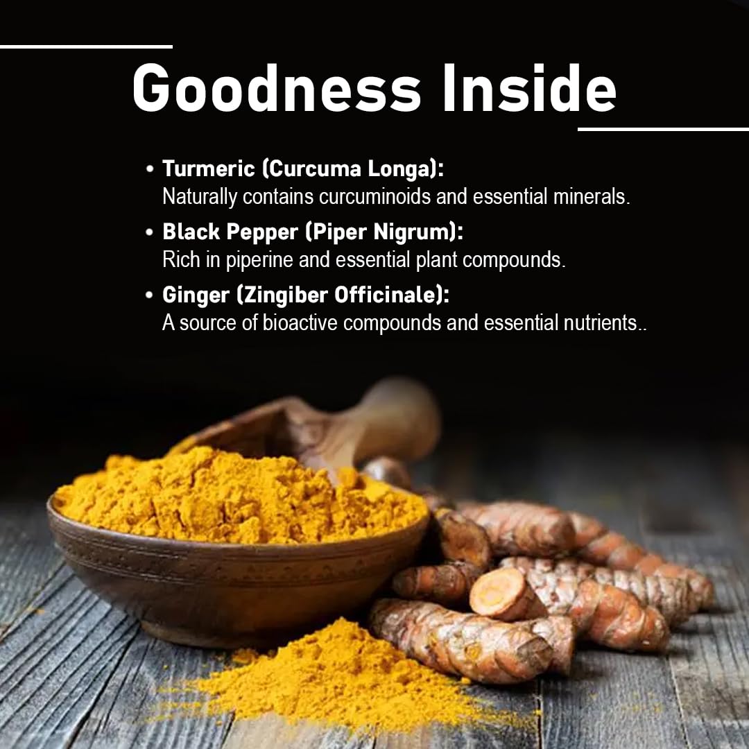 minature Turmeric Curcumin with Ginger & Black Pepper - 120 Capsules - image 3