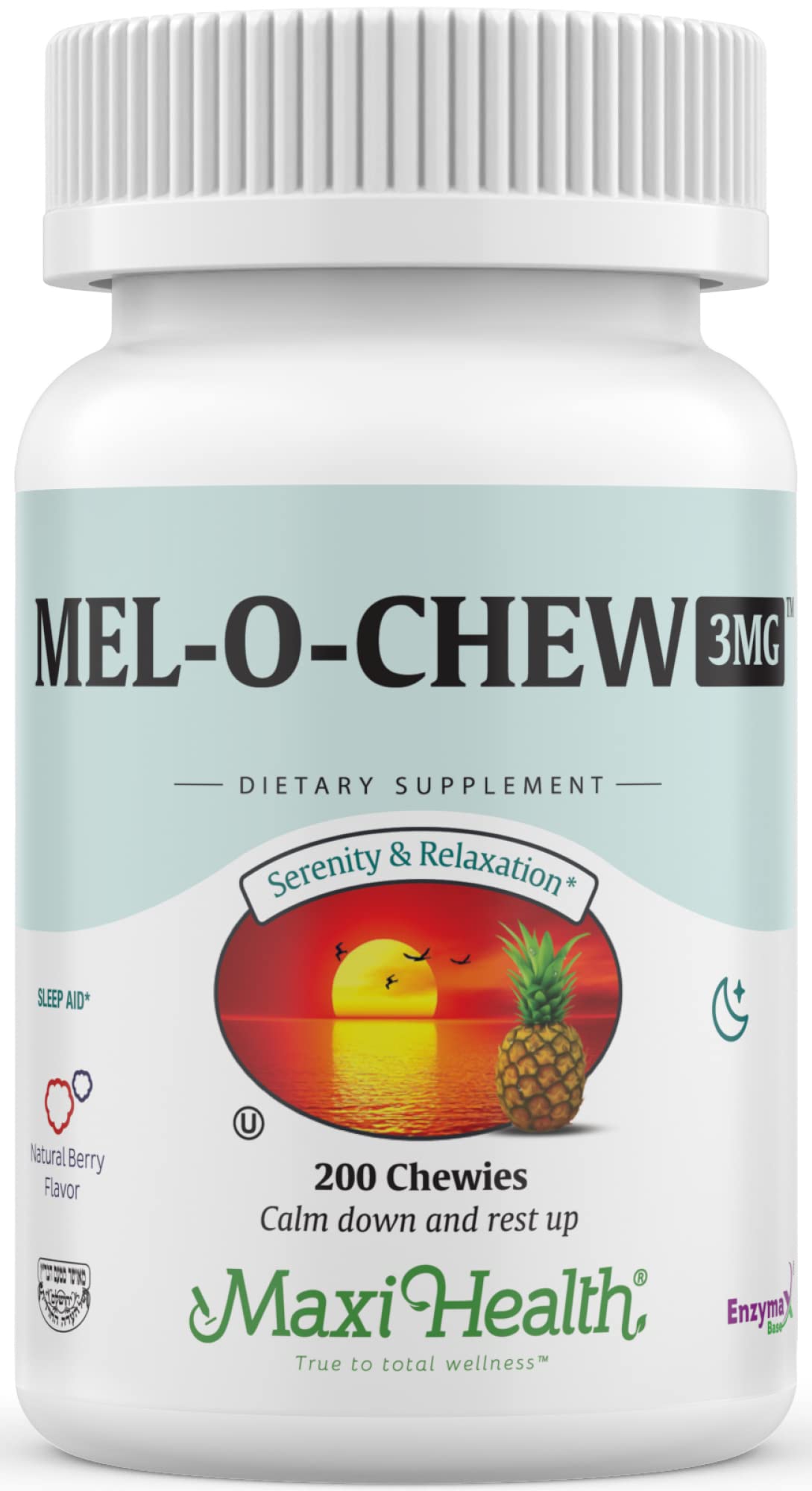 Maxi Health Melatonin 3 mg Sleep Support Chewable - 200 Tablets