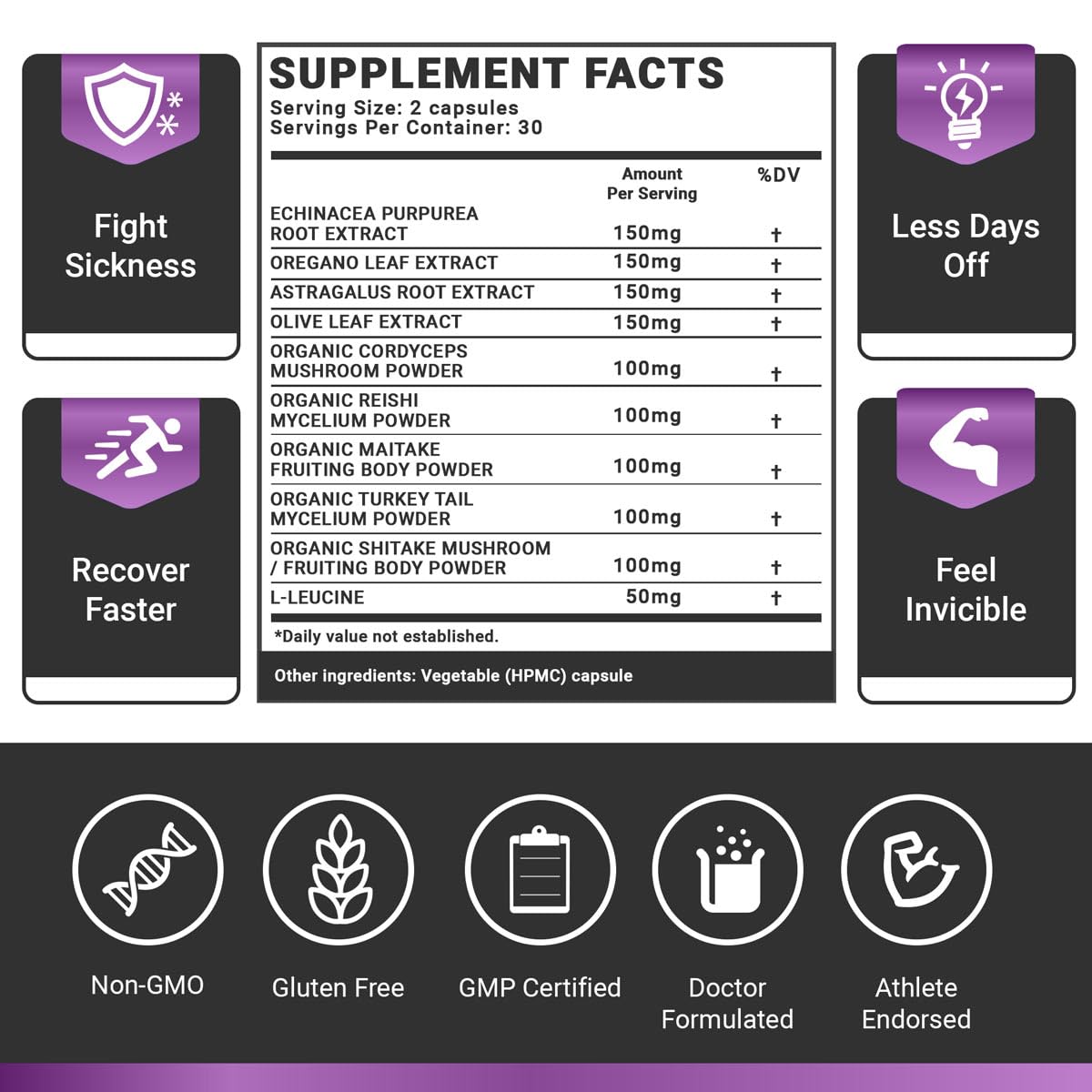 Dr. Stern Resilient Natural Immune System Support - 60 Capsules - image 3