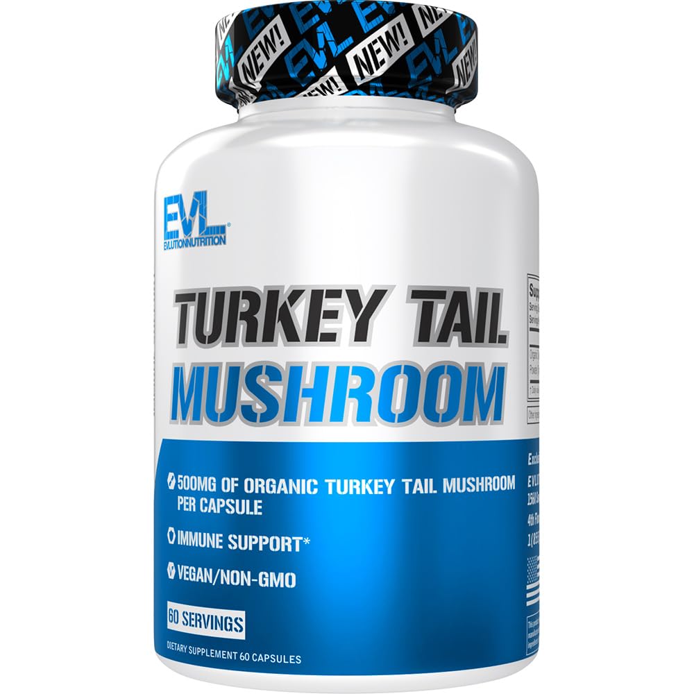 Evlution Nutrition Turkey Tail Mushroom 500mg - 60 Capsules