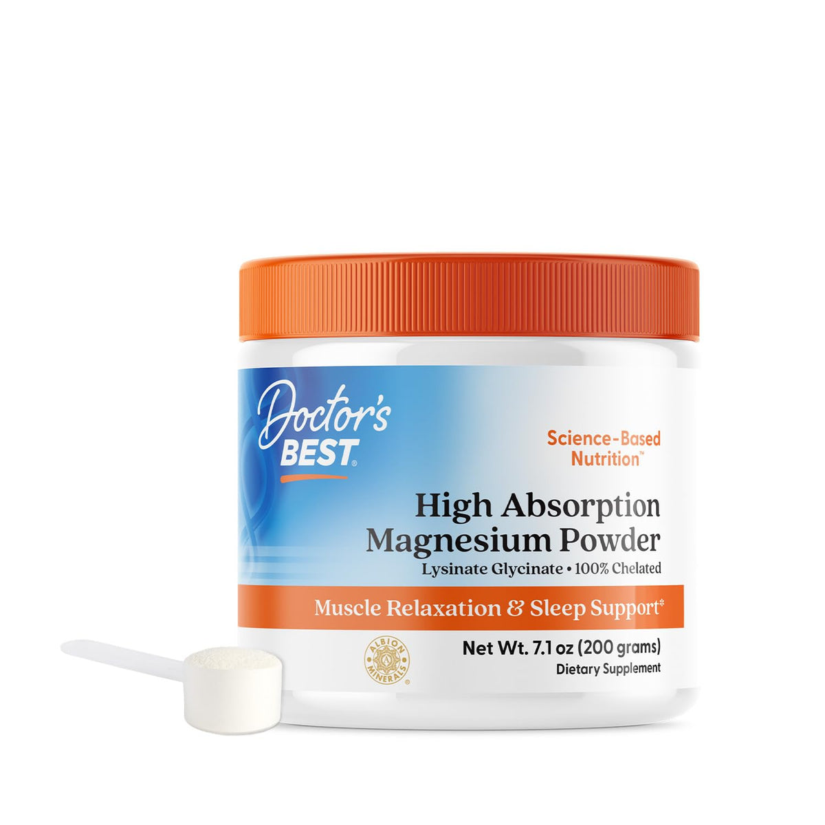 Doctor's Best Magnesium Glycinate Powder for Sleep - 200g