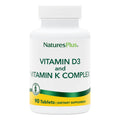 NaturesPlus Vitamins D3 & K2 Bone Support - 90 Tablets
