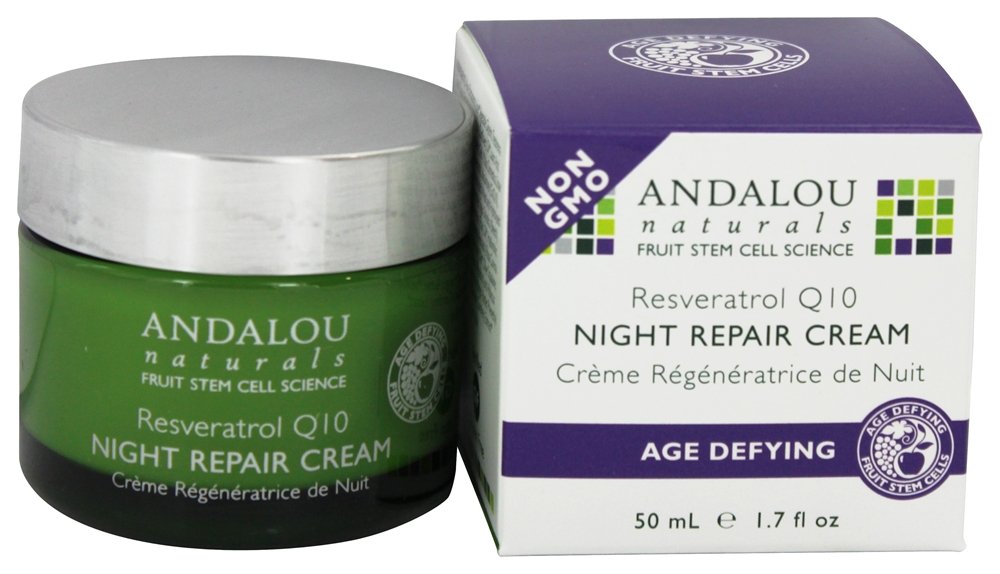 Andalou Naturals Age Defying Resveratrol Q10 Night Repair Cream - 1.7 Fl Oz