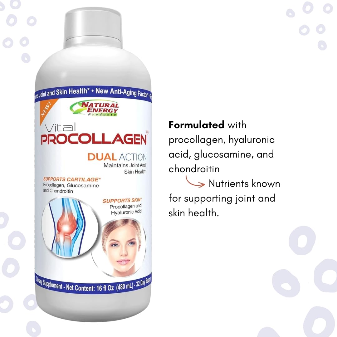 Natural Energy Vital Procollagen - Liquid Hydrolyzed Collagen Protein