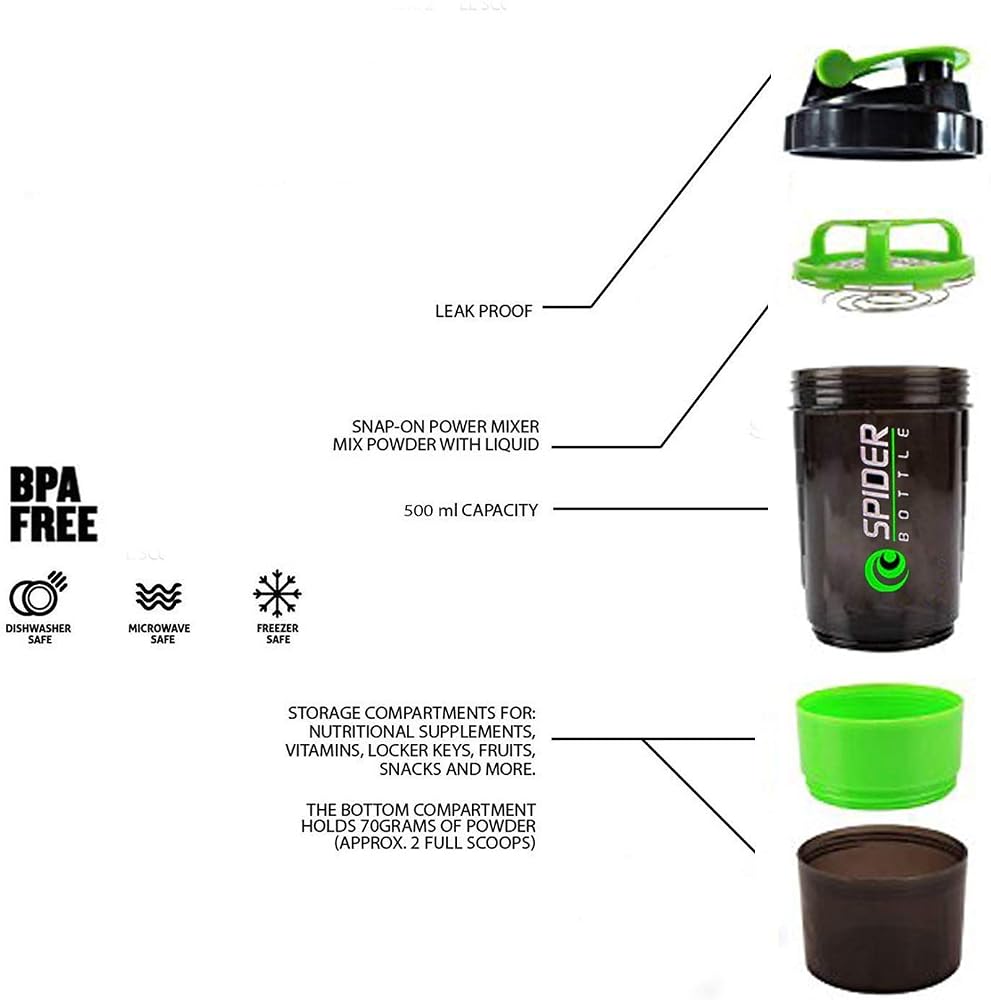 Stanglobe Spider Protein Shaker Bottle 500ml - 1 Count - image 5