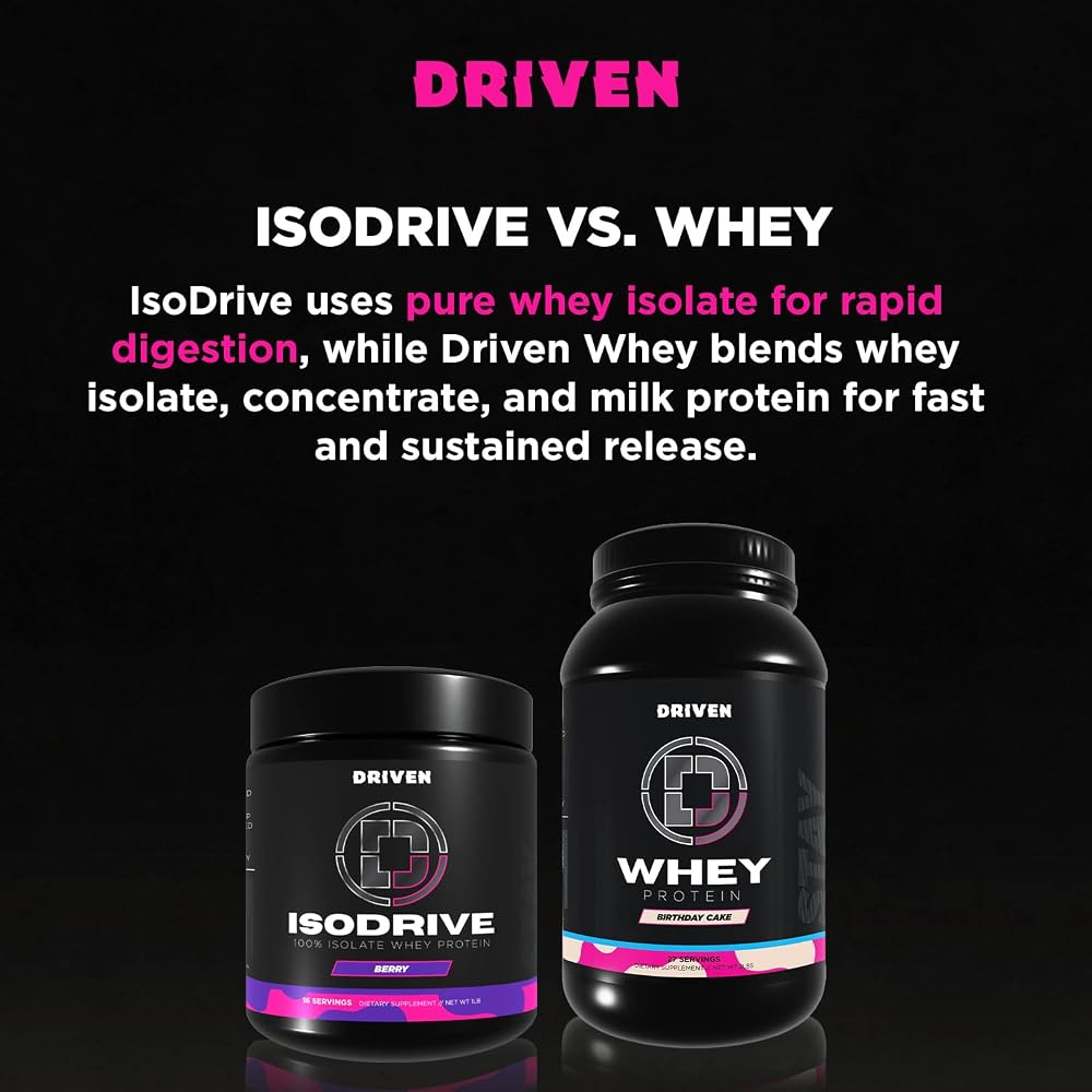 Driven Nutrition IsoDrive Premium Whey Isolate - 1 lb - image 5