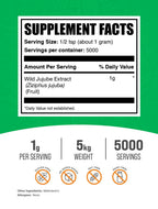 BulkSupplements Wild Jujube Extract Powder - 1000mg - 5kg - image 2