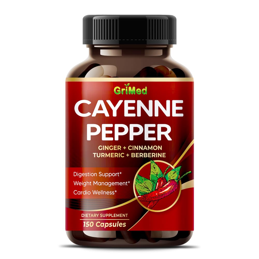 GriMed Cayenne Pepper Complex 7-in-1 with Ginger & Turmeric - 150 Capsules