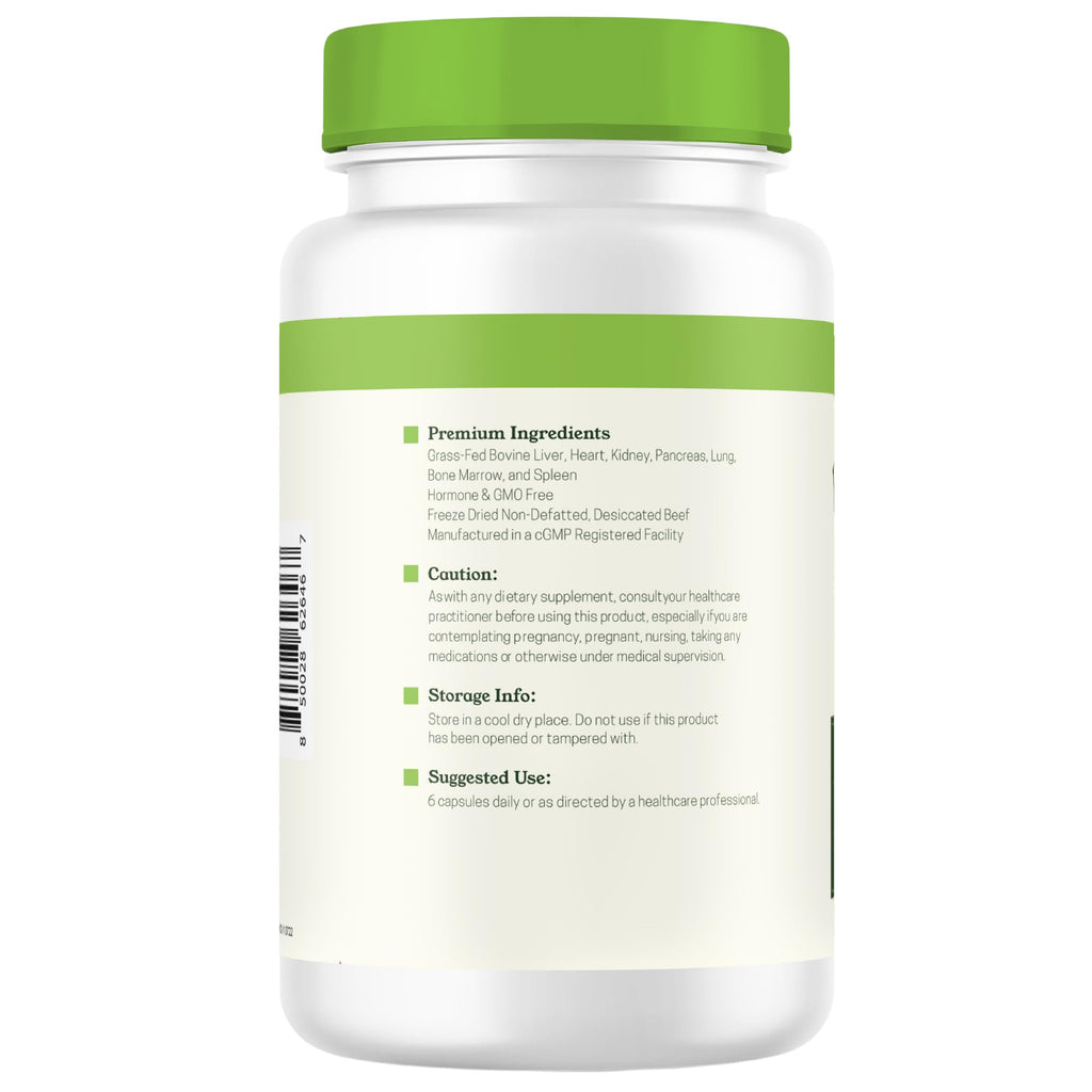 Left Coast Performance Beef Organ Supplement Grass Fed - 180 Capsules - image 10