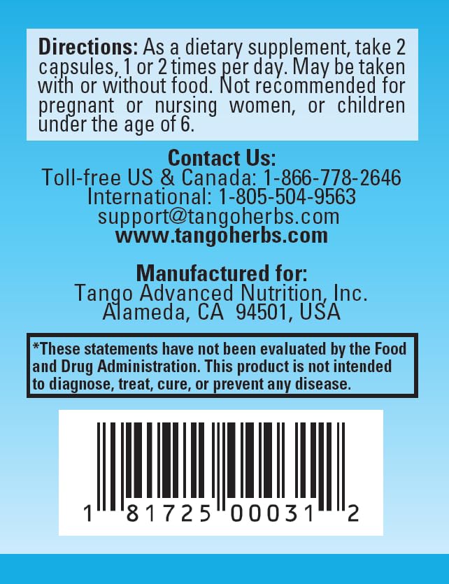 Tango OsteoPhase Natural Herbal Bone Support Formula - 120 Capsules - image 3