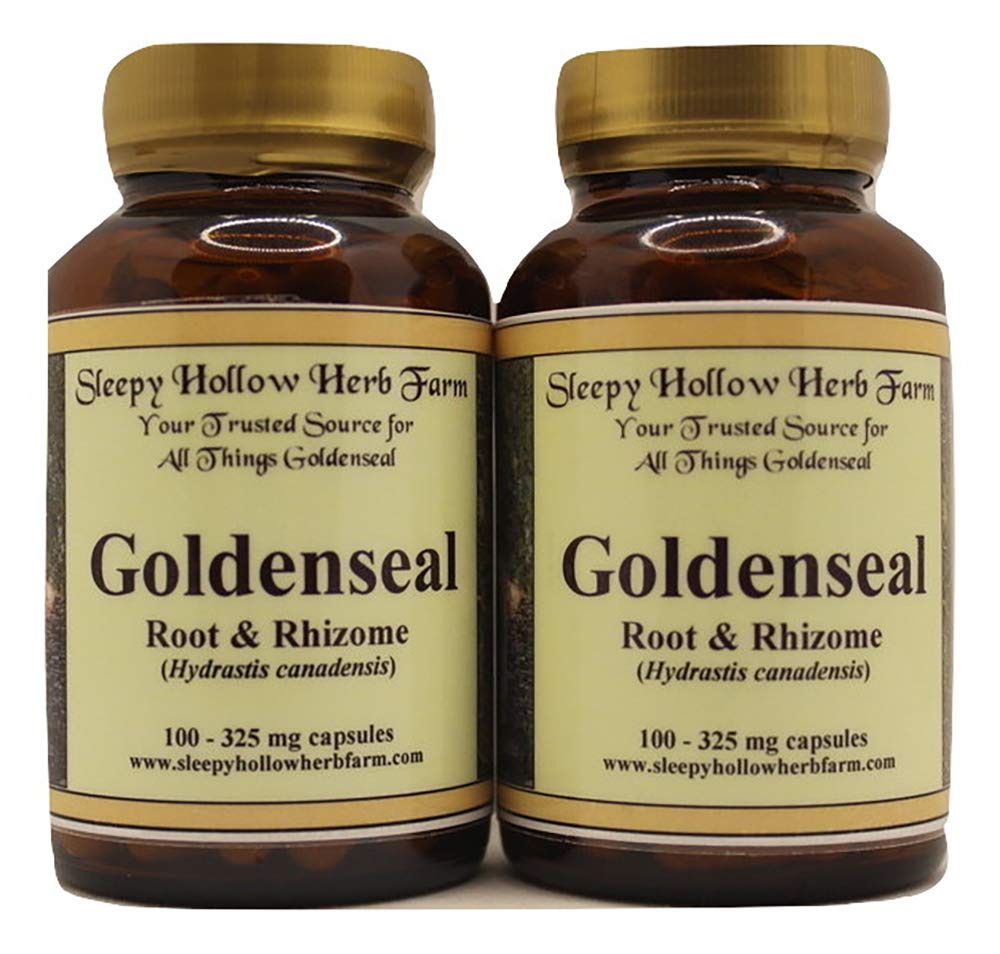 Sleepy Hollow Herb Farm Goldenseal Root/Rhizome Capsules 100-325mg - image 3
