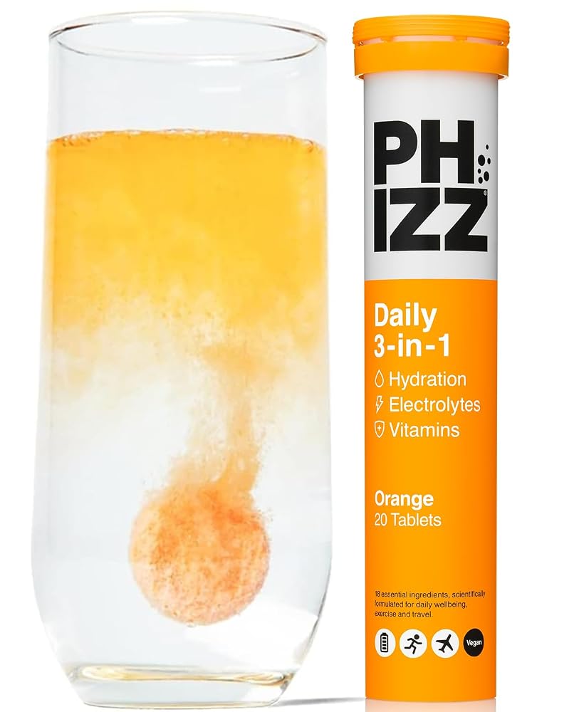 Phizz Electrolyte Multivitamin Rehydration Tablets Orange - 20 Tablets