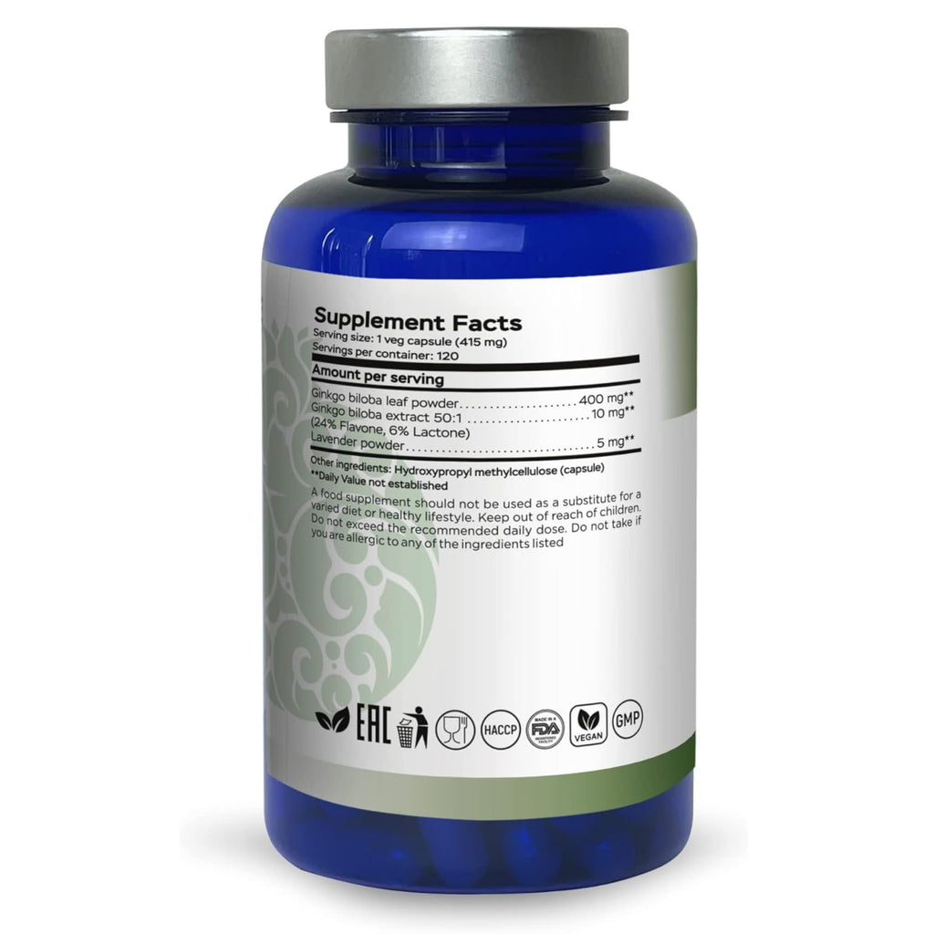 RaDoTech Ginkgo Biloba Memory & Focus Support - 120 Capsules - image 3