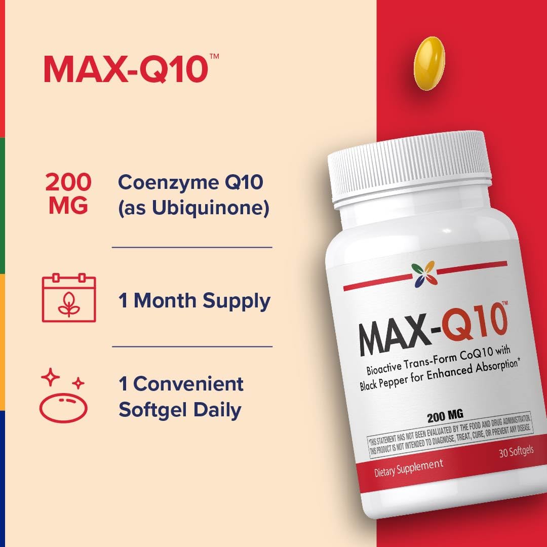 Stop Aging Now MAX-Q10 Coenzyme CoQ10 - 30 Softgels - image 3
