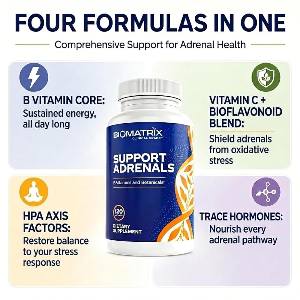 BioMatrix Adrenal Fatigue Supplement Cortisol Manager - 120 Capsules - image 2