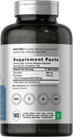 Horbäach Quercetin with Bromelain Supplement - 240 Capsules - image 2