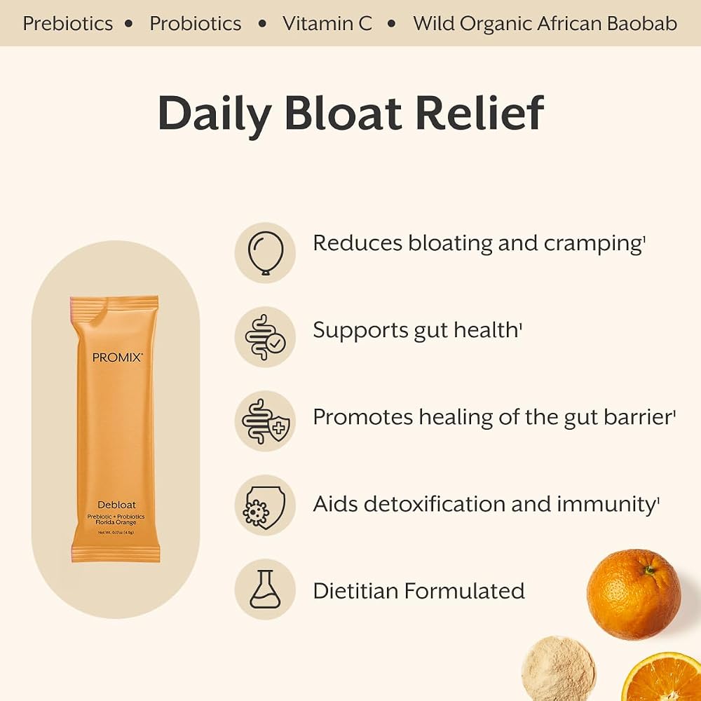 Promix Debloat Prebiotics and Probiotics with Baobab - Rich