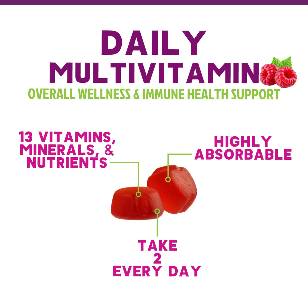 Nature's Nutrition Multivitamin Gummies for Adults - 60 Gummies - image 3