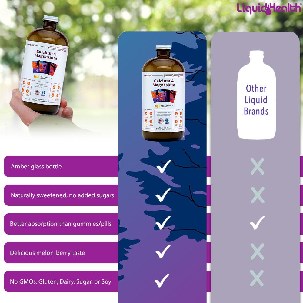 LIQUIDHEALTH Calcium & Magnesium Liquid Supplement - 32 Fl Oz - image 6