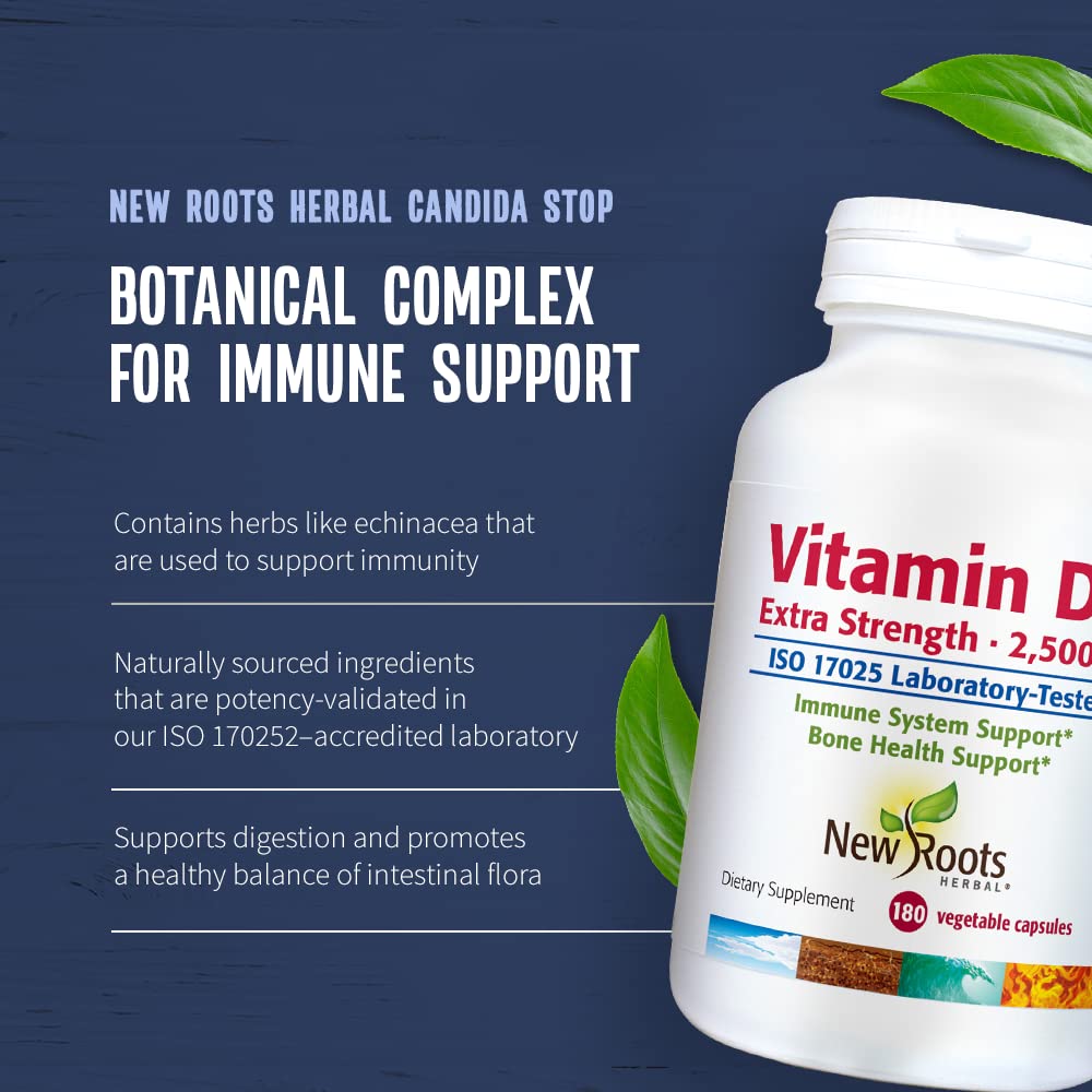 New Roots Herbal Vitamin D3 2,500 IU - 180 Vegetarian Capsules - image 4