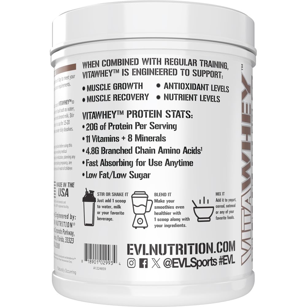 Evlution EVL VitaWhey 100% Whey Protein Powder - 20 Servings - image 5