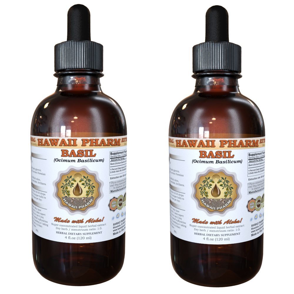 Hawaii Pharm Basil Leaf Liquid Extract - 2 fl oz (Pack of 2)