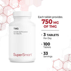 Supersmart TMG 2250mg per Day High Strength - 100 Tablets - image 5