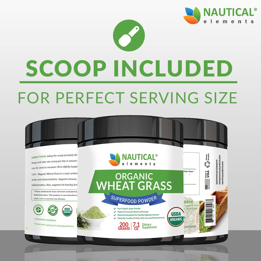 Nautical Elements Wheatgrass Powder USDA Organic - 200g - image 3