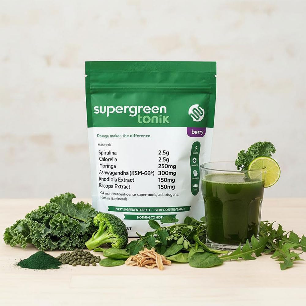 Supergreen Tonik Natural Greens 40 Superfood Powder - 13.3 oz - image 5