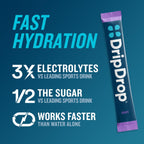DripDrop Hydration Packets - Single Serve Electrolytes Powder Drink