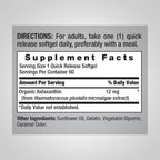 Piping Rock Astaxanthin 12mg - 60 Softgels - image 2