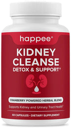 Happee Kidney Cleanse Detox & Support Supplement - 60 Capsules